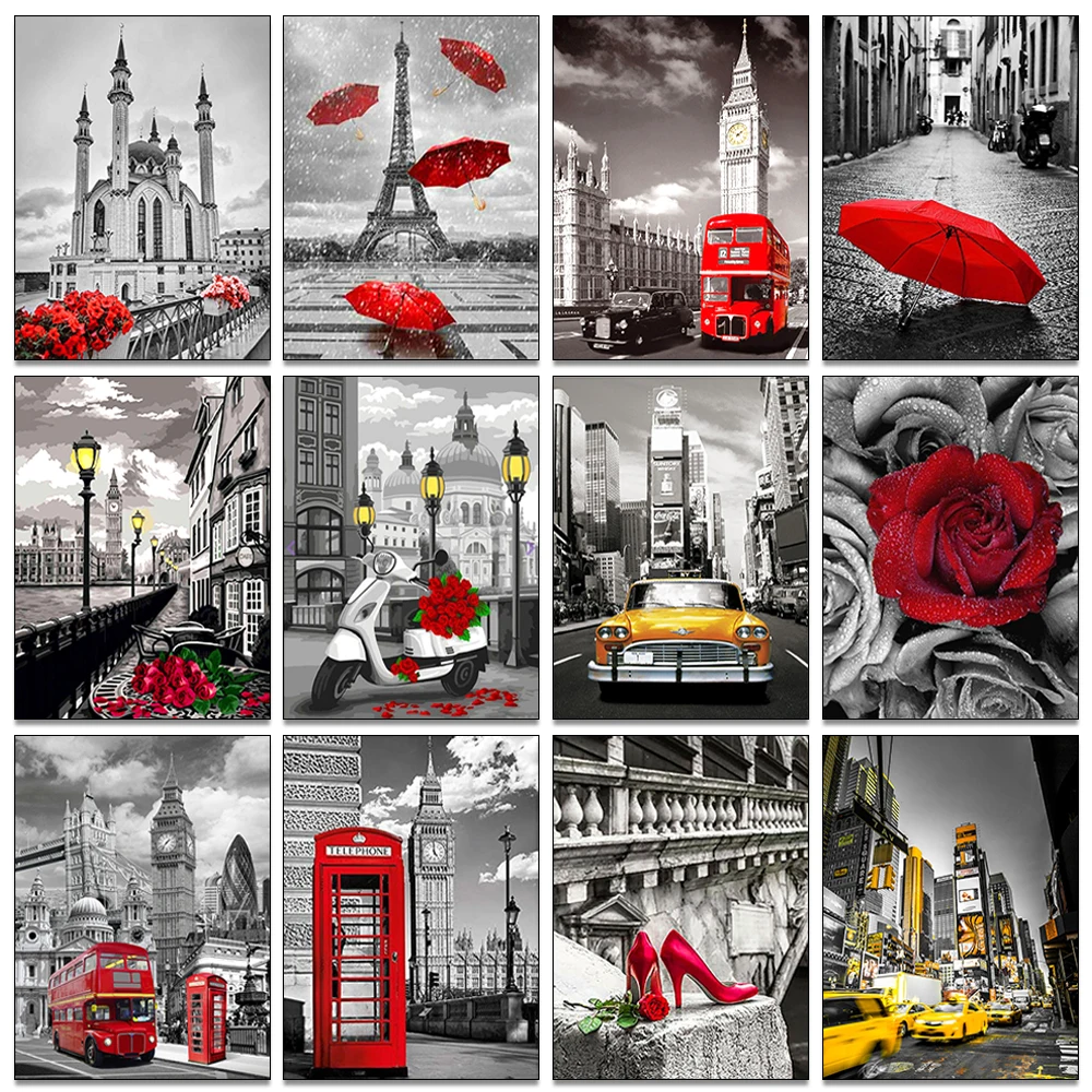 Photography New York - 5D Diy bordir berlian hitam dan