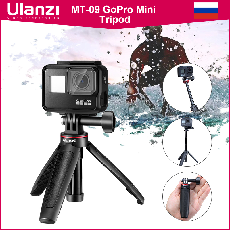 Gopro Action Camera Hero 11 Black - Ulanzi MT-09 memperpanjang Gopro Vlog Tripod