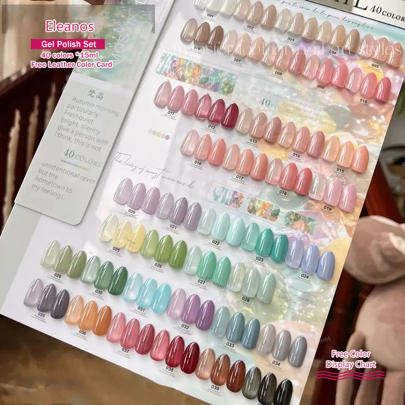 Color Checker Card - Eleanos 40 Warna 15Ml Set Kutek