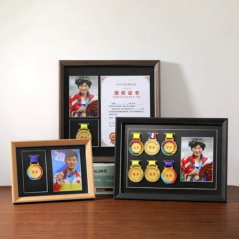 Photography Awards - Bingkai Medali Kayu Solid untuk Maraton,