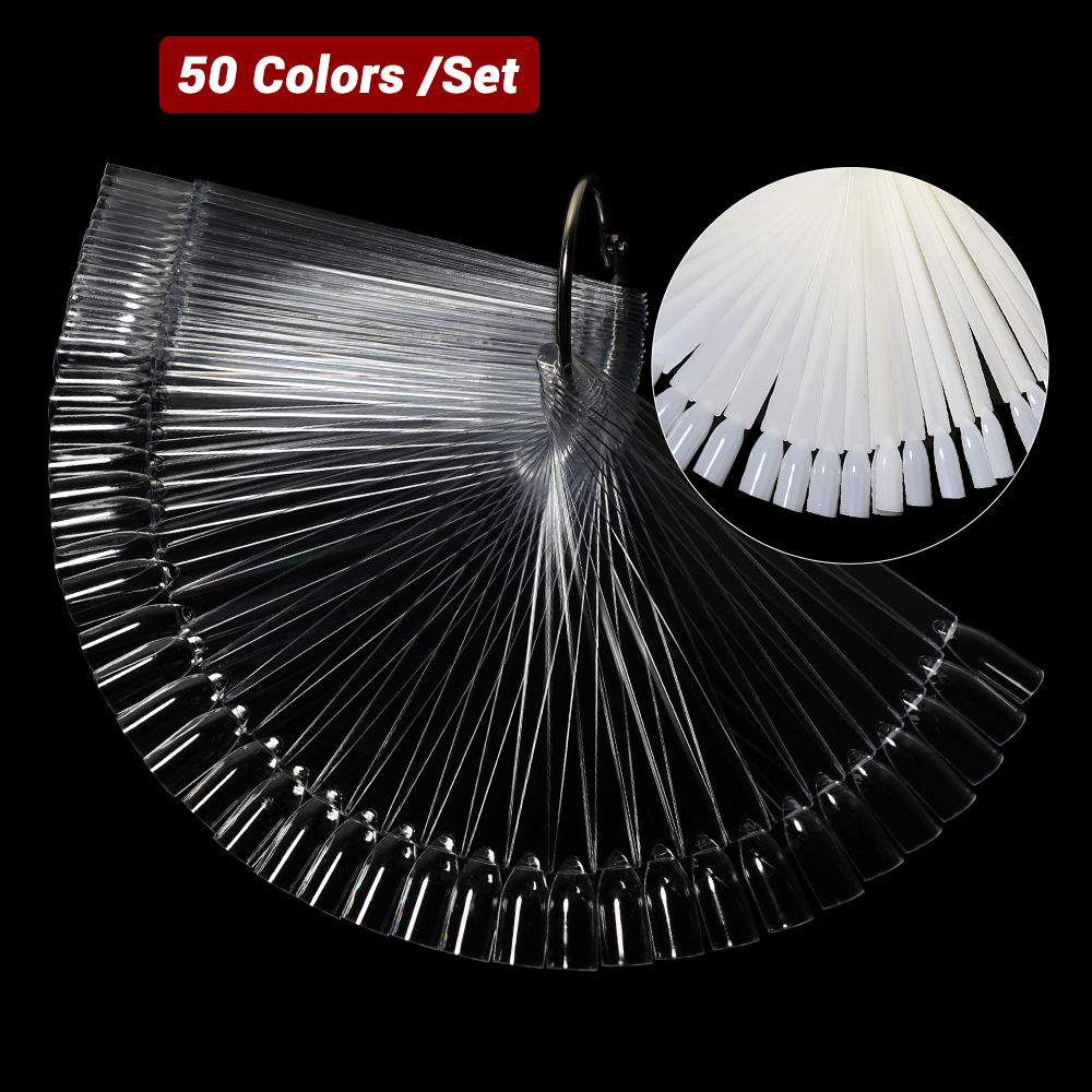 Color Checker Card - 50Pcs Tongkat Display Kuku Palsu Warna
