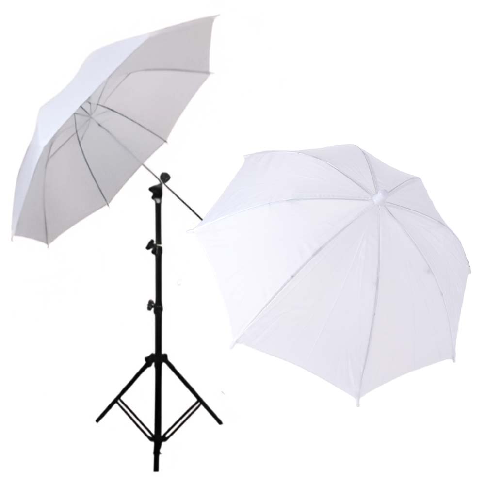 Photography Umbrella Diffuser - Payung Fotografi 50cm/20Inci Putih dengan Pegangan