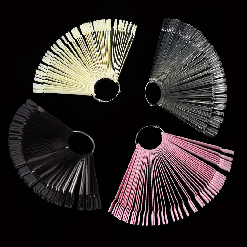 Color Checker Card - 4 Warna 50 Buah Ujung Kuku