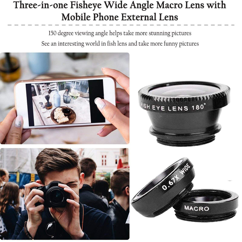 Lensa Ikan 3 in 1 Universal, L - Photography Xiaomi ulasan dan harga