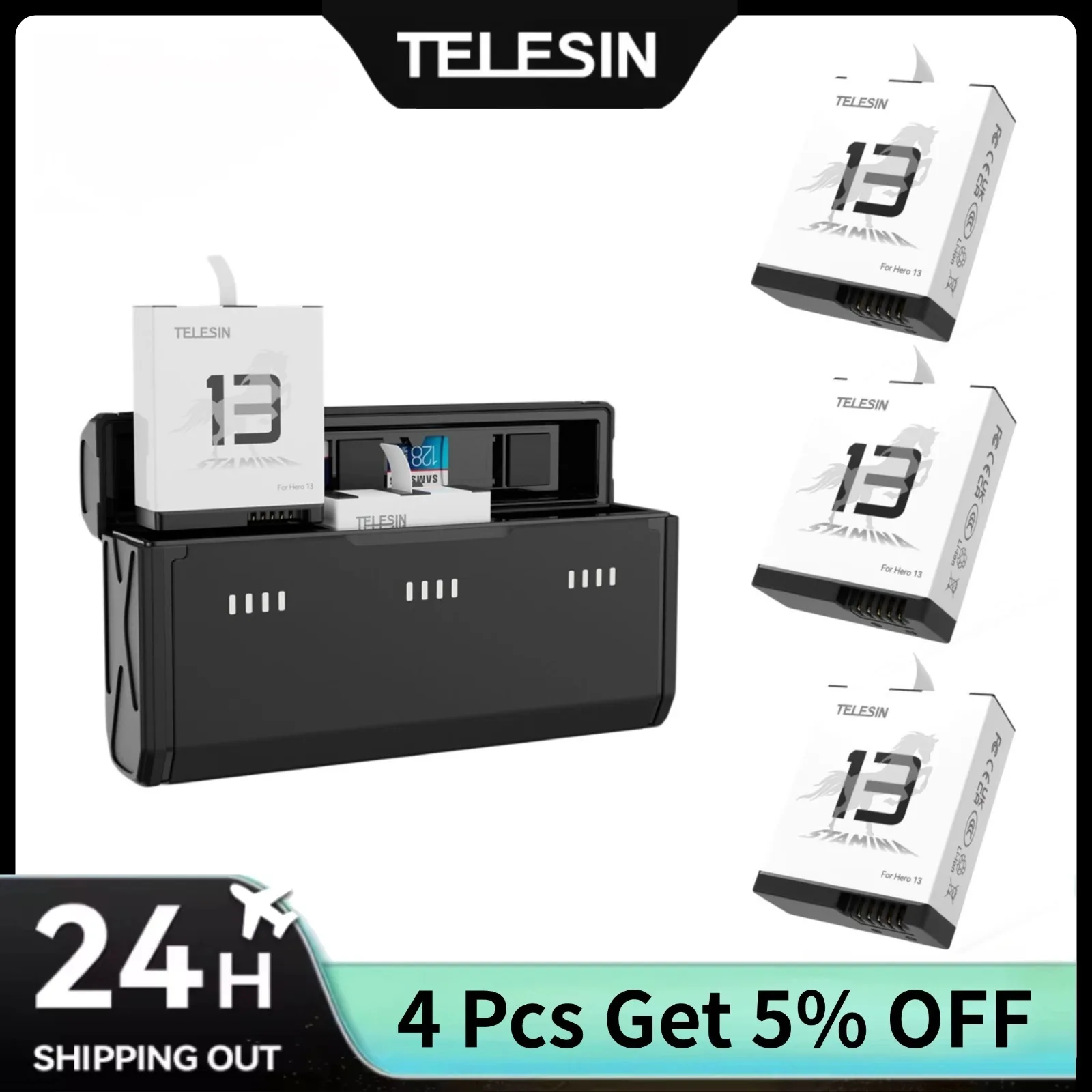 TELESIN Kotak Pengisian Daya P - Gopro Action Camera Hero 11 Black ulasan dan harga