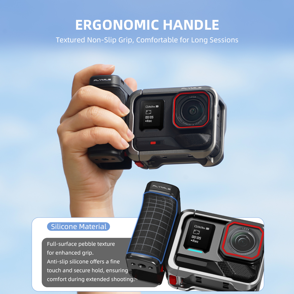 Flymile Camera Grip Dengan Rem - Photography Grip Insta360 X5 ulasan dan harga