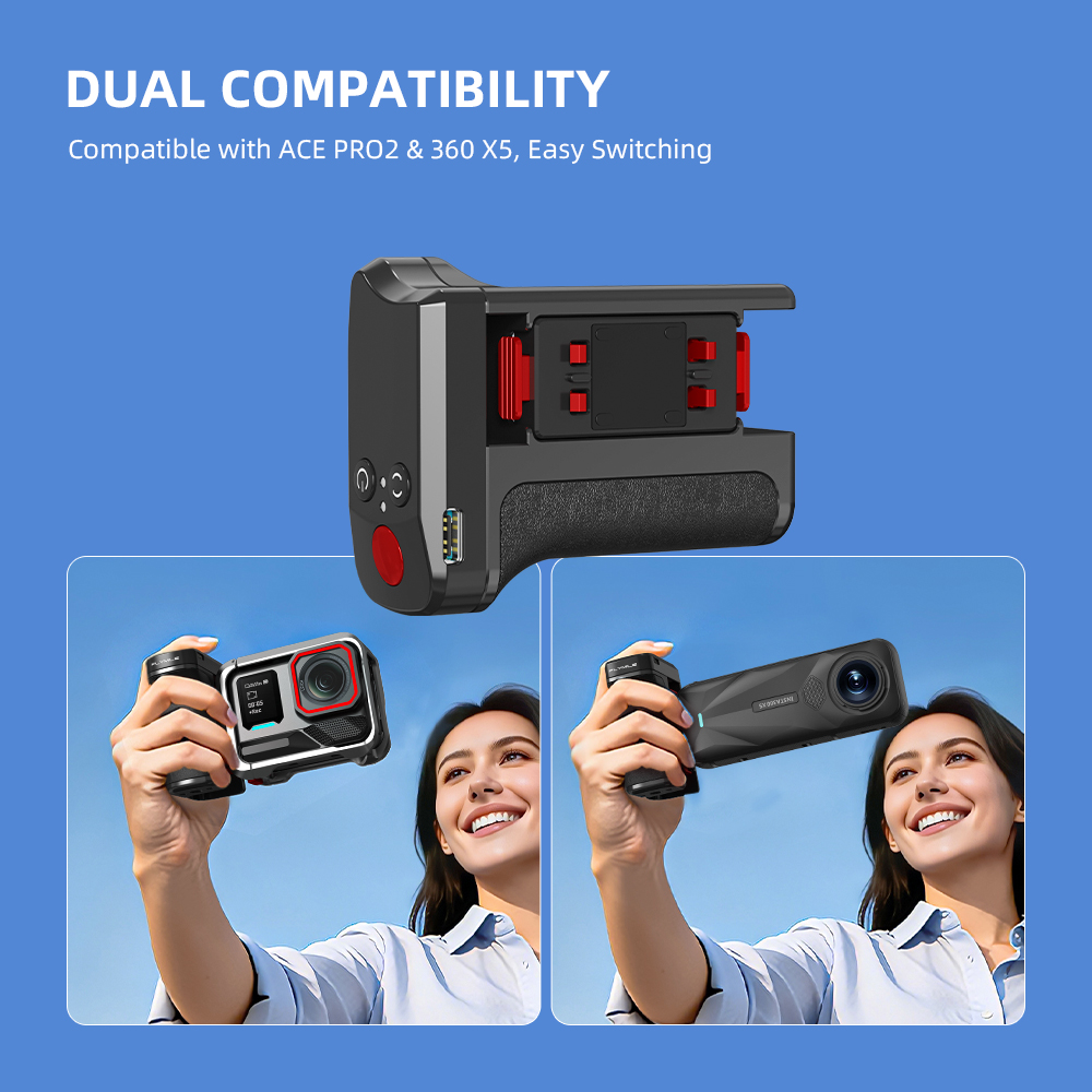 Flymile Camera Grip Dengan Rem - Photography Grip Insta360 X5 ulasan dan harga