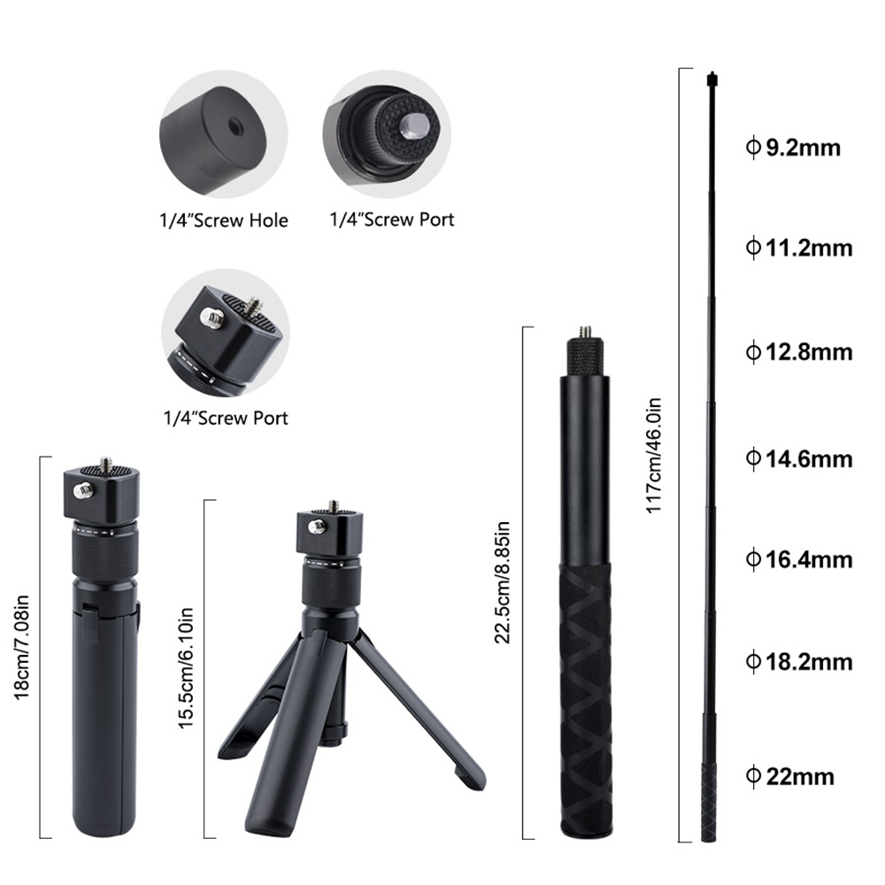 Pegangan Tripod Putar Bullet T - Photography Grip Insta360 X5 ulasan dan harga