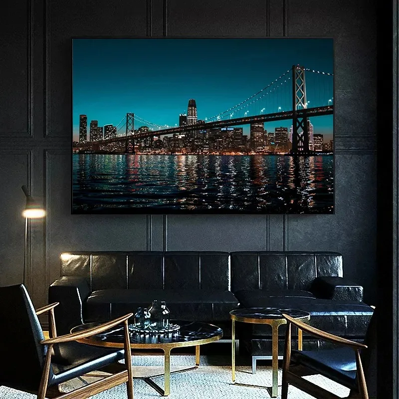 New York City Night Skyline pe - Photography New York ulasan dan harga