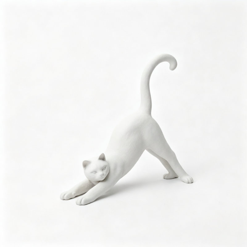 Patung Kucing Yoga Stretch Min - Photography Yoga ulasan dan harga