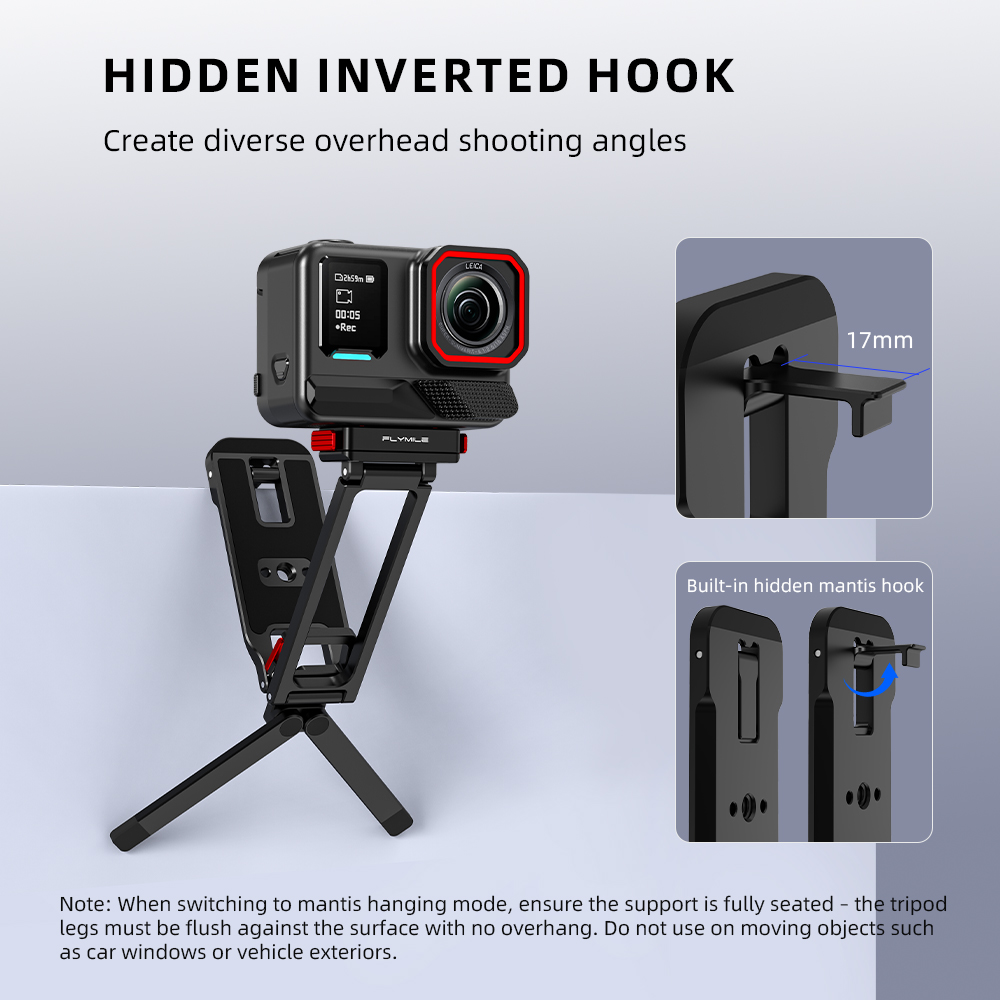 Tripod Magnetik Logam Flymile  - Photography Grip Insta360 X5 ulasan dan harga