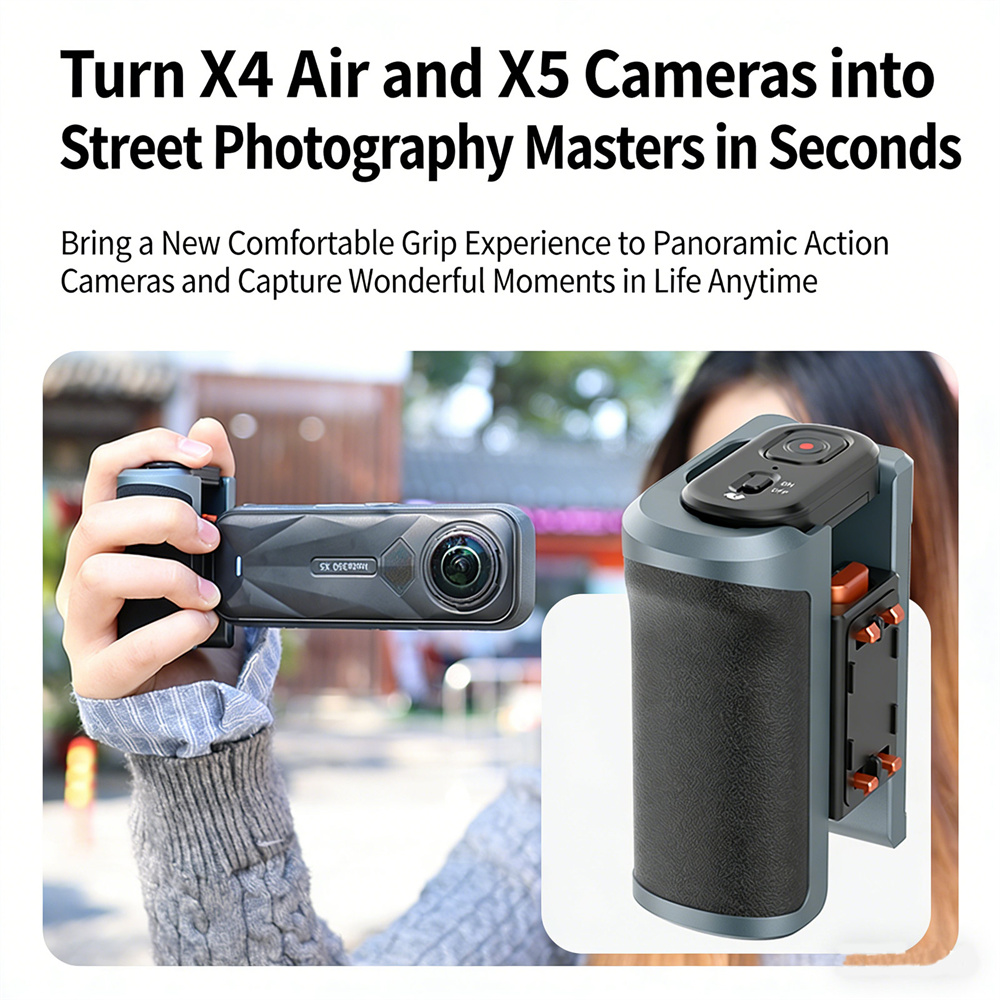 VRIG GA-08SE Pegangan Fotograf - Photography Grip Insta360 X5 ulasan dan harga