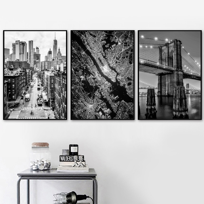 Poster Lukisan Kanvas Kota New - Photography New York ulasan dan harga